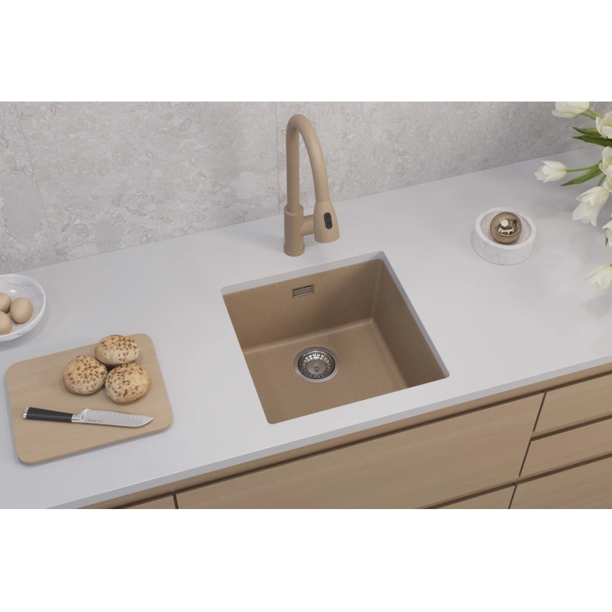 ALVEUS 1150047 - Кухонная раковина OMNI 45x45 см гранит/бежевый