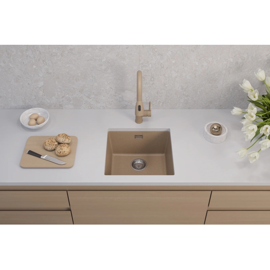 ALVEUS 1150047 - Кухонная раковина OMNI 45x45 см гранит/бежевый