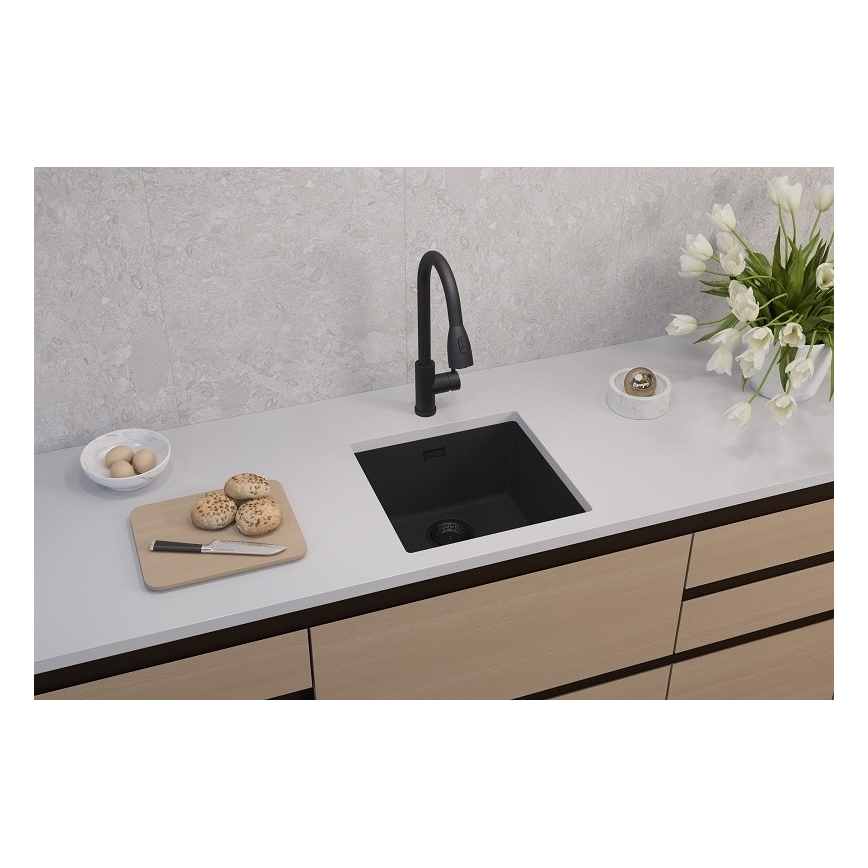 ALVEUS 1150048 - Кухонна мийка OMNI 45x45 см граніт/чорний