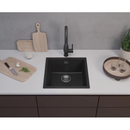 ALVEUS 1150048 - Кухонна мийка OMNI 45x45 см граніт/чорний