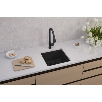 ALVEUS 1150048 - Кухонна мийка OMNI 45x45 см граніт/чорний