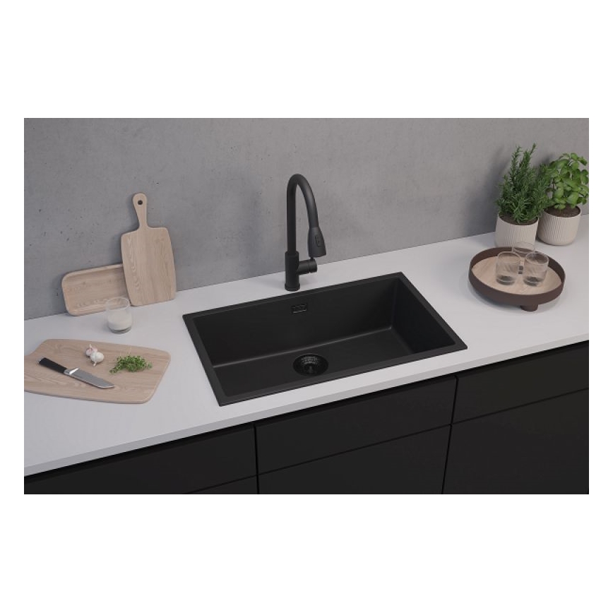 ALVEUS 1150064 - Кухонная раковина OMNI 75x45 см гранит/черный