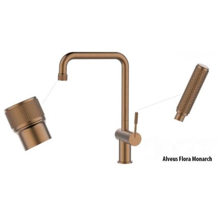 ALVEUS 1150763 - Змішувач для раковини FLORA 34,8 см мідь