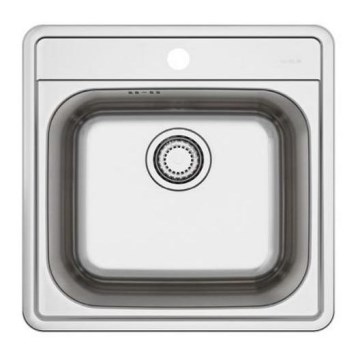 ALVEUS 1151258 - Кухонная раковина MORE 50x49 см матовая сталь/сатин