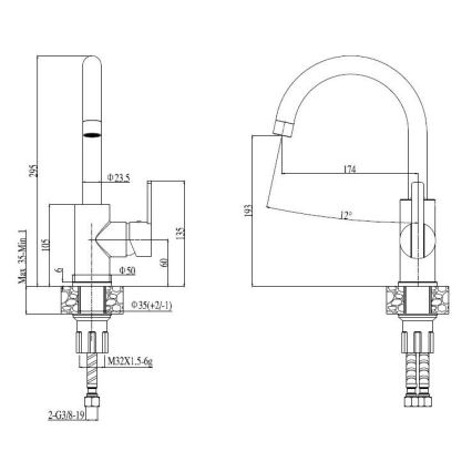 ALVEUS SET0026 - Кухонна мийка LINE 79x50 см + кухонний змішувач TONIA 29,5 см сатин/глянцевий хром