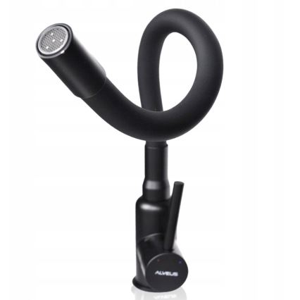 ALVEUS SETA23232 - Кухонна мийка CADIT 86x50 см + кухонний змішувач з гнучким виливом MINTAS 34 см граніт/матова чорна