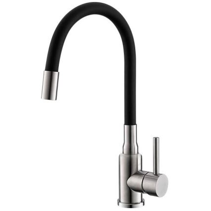 ALVEUS SETA24019 - Кухонная мойка CLASSIC 80x60 см + смеситель с гибким изливом MINTAS 34 см нержавеющая сталь/черный