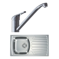 ALVEUS SETA259 - Кухонна мийка BASIC 78x43,5 см + змішувач для мийки RIVIERA 14,8 см сатин/глянцевий хром