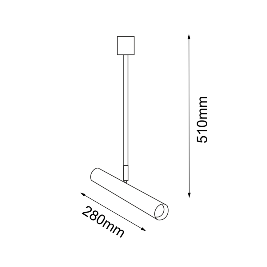Amplex - Люстра на штанзі 1xGU10-MR11/15W/230V чорний/латунь
