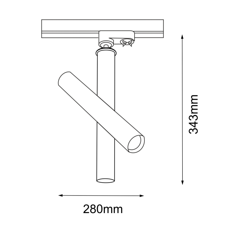 Amplex - Точечный светильник для трековой системы 1xGU10-MR11/15W/230V черный/латунь