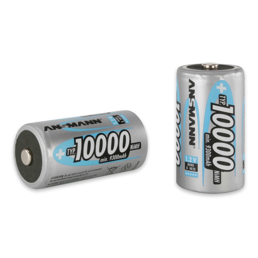 Ansmann 06549 Mono D - Аккумуляторные батарейки D NiMH/1,2V/1000mAh 2шт.