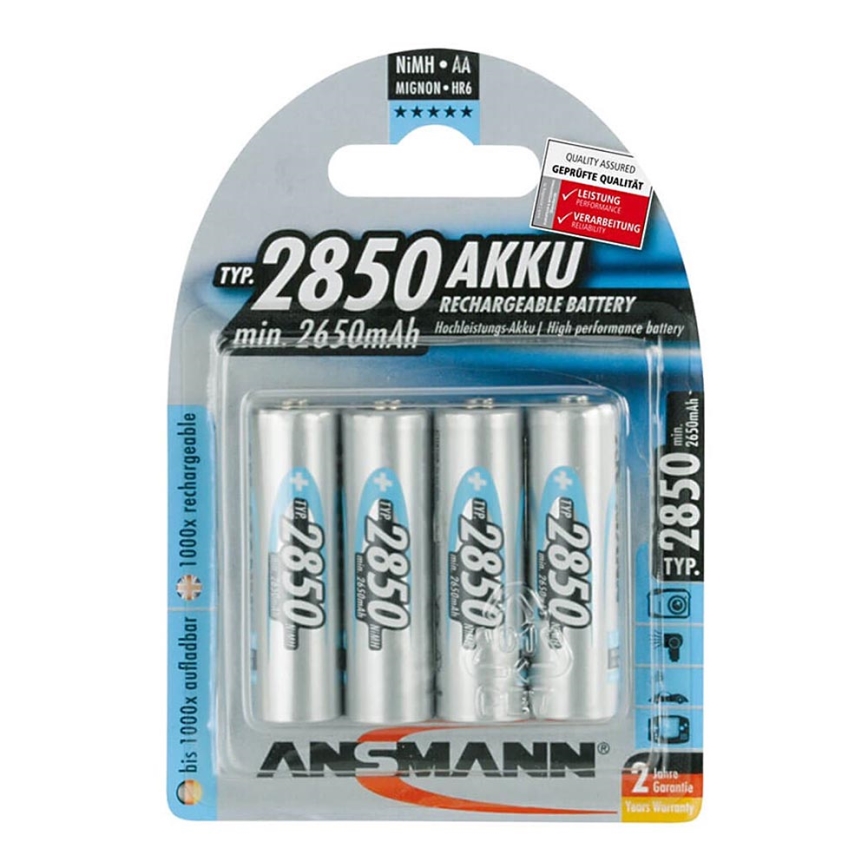 Ansmann 07522 Mignon AA - 4шт. Акумулятор NiMH/1,2V/2850mAh