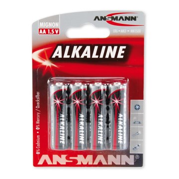 Ansmann 09629 LR6 AA RED - 4 шт. щелочные батарейки 1,5 В