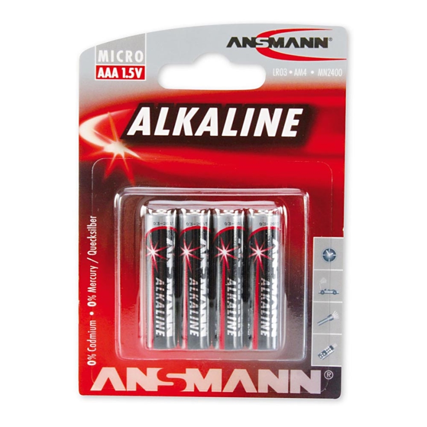 Ansmann 09630 LR03 AAA ЧЕРВОНИЙ - 4ks Лужна батарея 1,5V