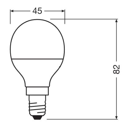 Антибактеріальна LED лампочка P40 E14/4,9W/230V 6500K - Osram
