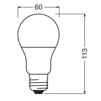 Антибактеріальна LED лампочка A60 E27/8,5W/230V 4000K - Osram
