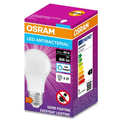 Антибактеріальна LED лампочка A60 E27/8,5W/230V 6500K - Osram