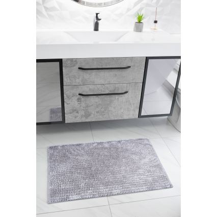 Антиковзний килимок для ванної кімнати CHENILLE 50x80 см сірий