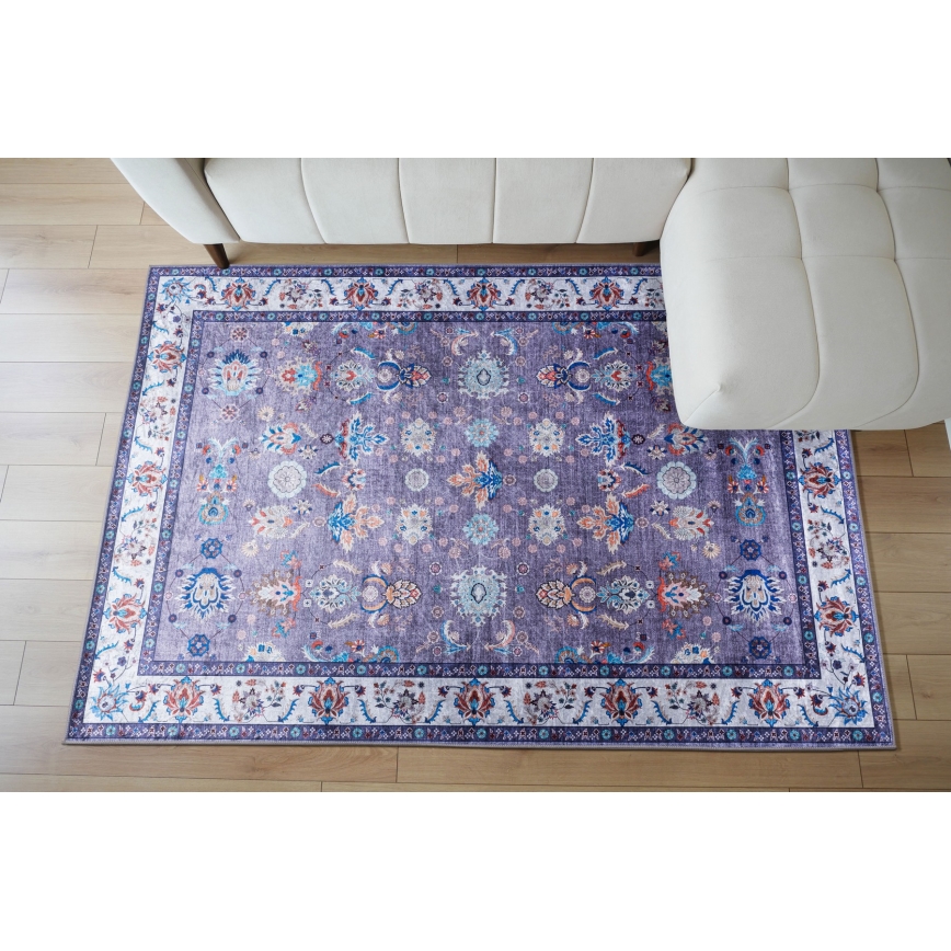 Антиковзкий східний килим PRINT SHINE 120x170 см синій