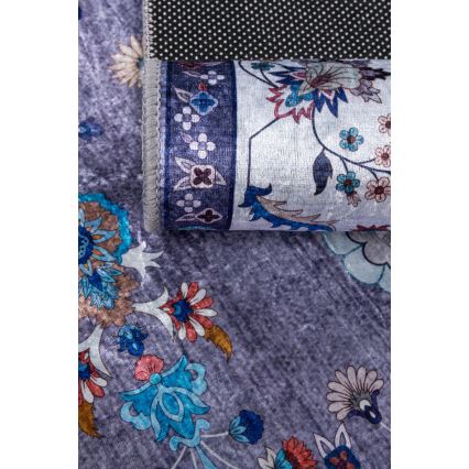 Антиковзкий східний килим PRINT SHINE 120x170 см синій