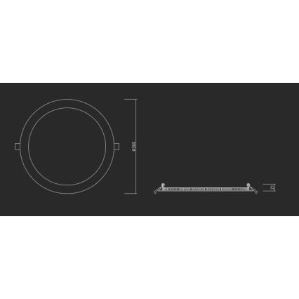 APLED - Вбудований стельовий LED світильник для ванної RONDO LED/24W/230V IP40 діаметр 30 cm матовий хром