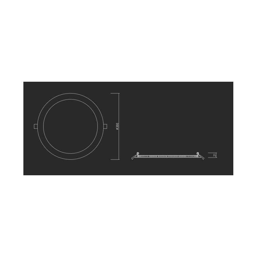 APLED - Вбудований стельовий LED світильник для ванної RONDO LED/24W/230V IP40 діаметр 30 cm матовий хром