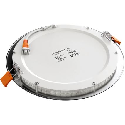 APLED - Вбудований стельовий LED світильник для ванної RONDO LED/18W/230V IP40 діаметр 22,5 см матовий хром