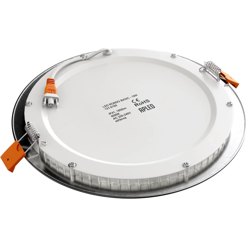 APLED - Вбудований стельовий LED світильник для ванної RONDO LED/18W/230V IP40 діаметр 22,5 см матовий хром