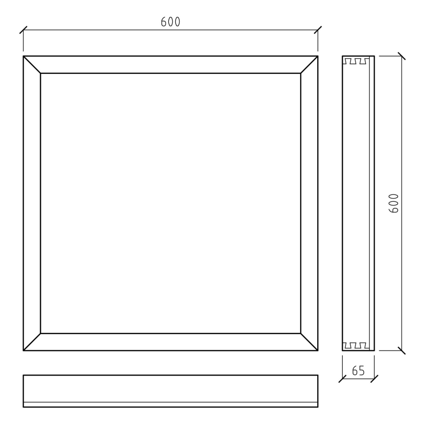 APLED - Пристельова LED панель QUADRA LED/40W/230V дуб