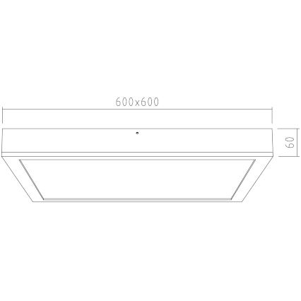 APLED - Пристельова LED панель QUADRA LED/40W/230V дуб