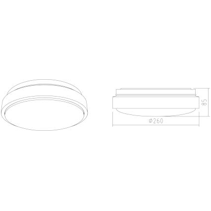 APLED - Стельовий LED світильник LENS PP TRICOLOR LED/12W/230V IP41 2700 - 6500K 825 лм