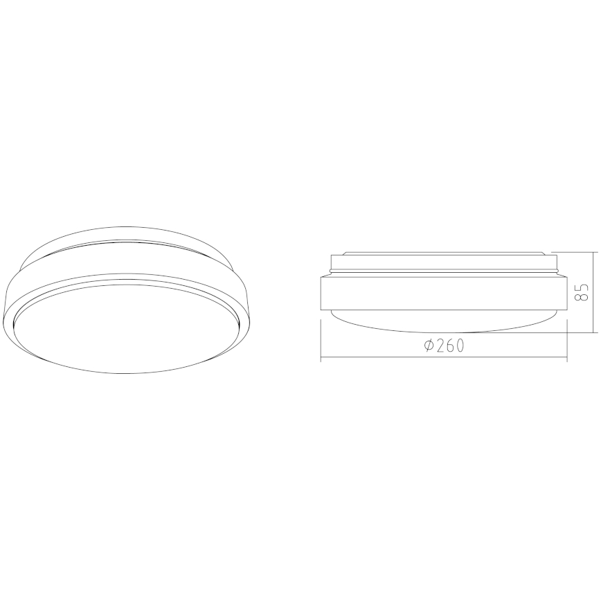 APLED - Стельовий LED світильник LENS PP TRICOLOR LED/12W/230V IP41 2700 - 6500K 825 лм