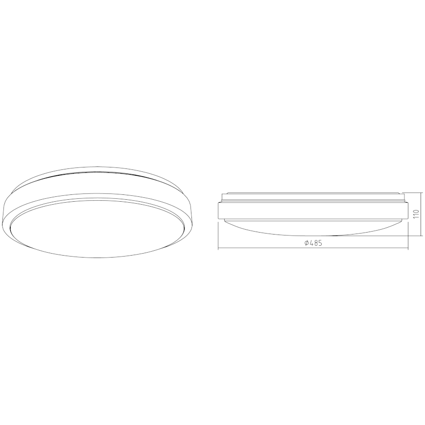 APLED - Стельовий LED світильник LENS R TRICOLOR LED/36W/230V IP41 2700 - 6500K 2520 лм