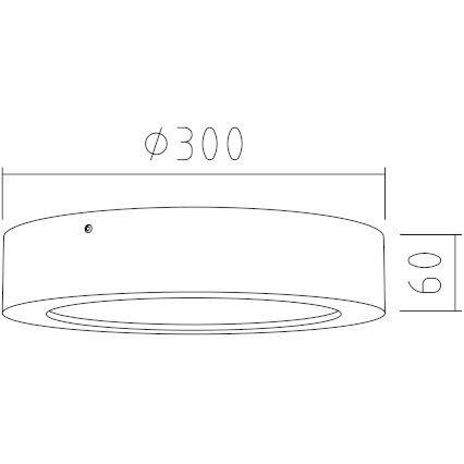APLED - Стельовий LED світильник RONDO LED/24W/230V ø 30 см дерево