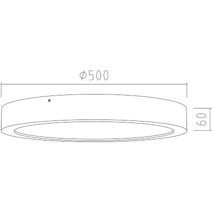 APLED - Стельовий LED світильник RONDO LED/48W/230V ø 50 см дуб