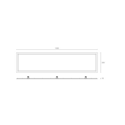 APLED - Светодиодная потолочная панель для ванной комнаты QUADRA LED/40W/230V 4000K IP41 120x30 см