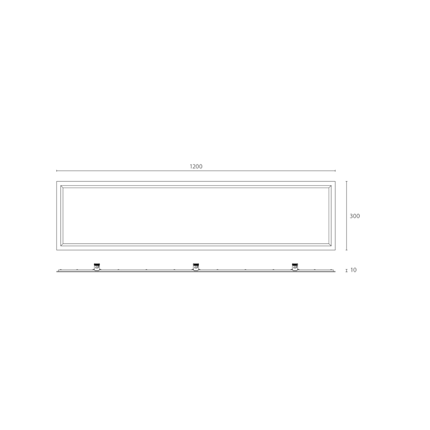 APLED - Светодиодная потолочная панель для ванной комнаты QUADRA LED/40W/230V 4000K IP41 120x30 см