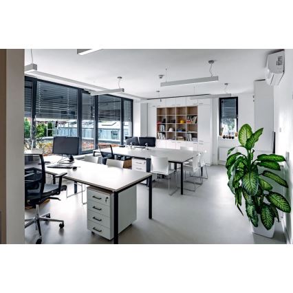 APLED - Светодиодная подвесная люстра LOOK LED/58W/230V 4000K 150 см серебряная