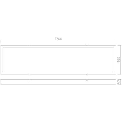 APLED - Светодиодная припотолочная панель LONG LED/40W/230V 4000K 120x30см IP41 белая