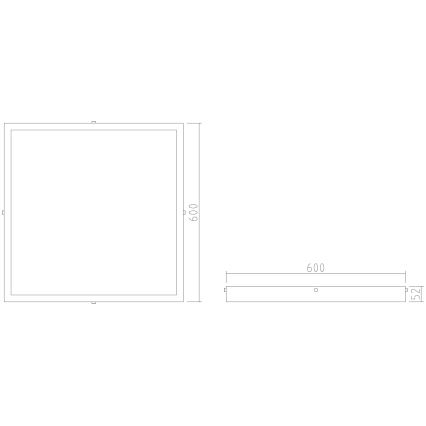 APLED - Светодиодная припотолочная панель QUADRA LED/40W/230V 4000K 60x60 см IP41