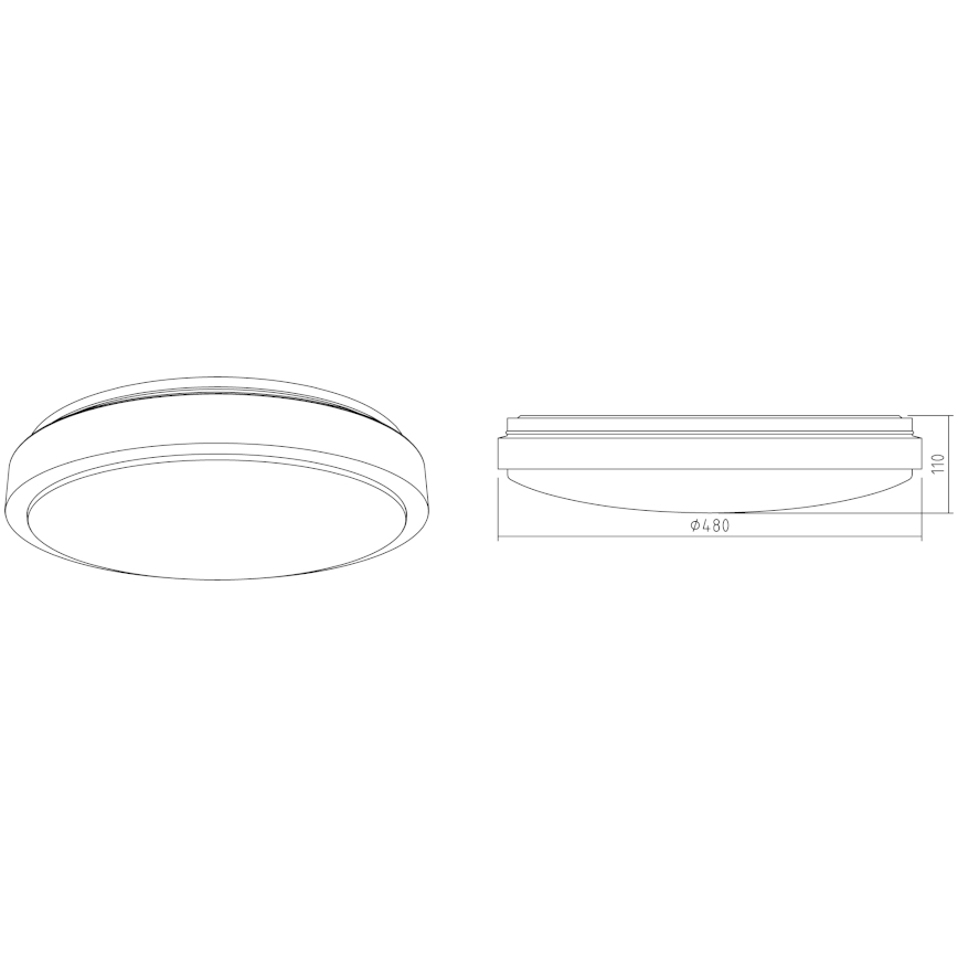 APLED - Светодиодный потолочный светильник LENS PP TRICOLOR LED/36W/230V IP41 2700 - 6500K 2520 лм