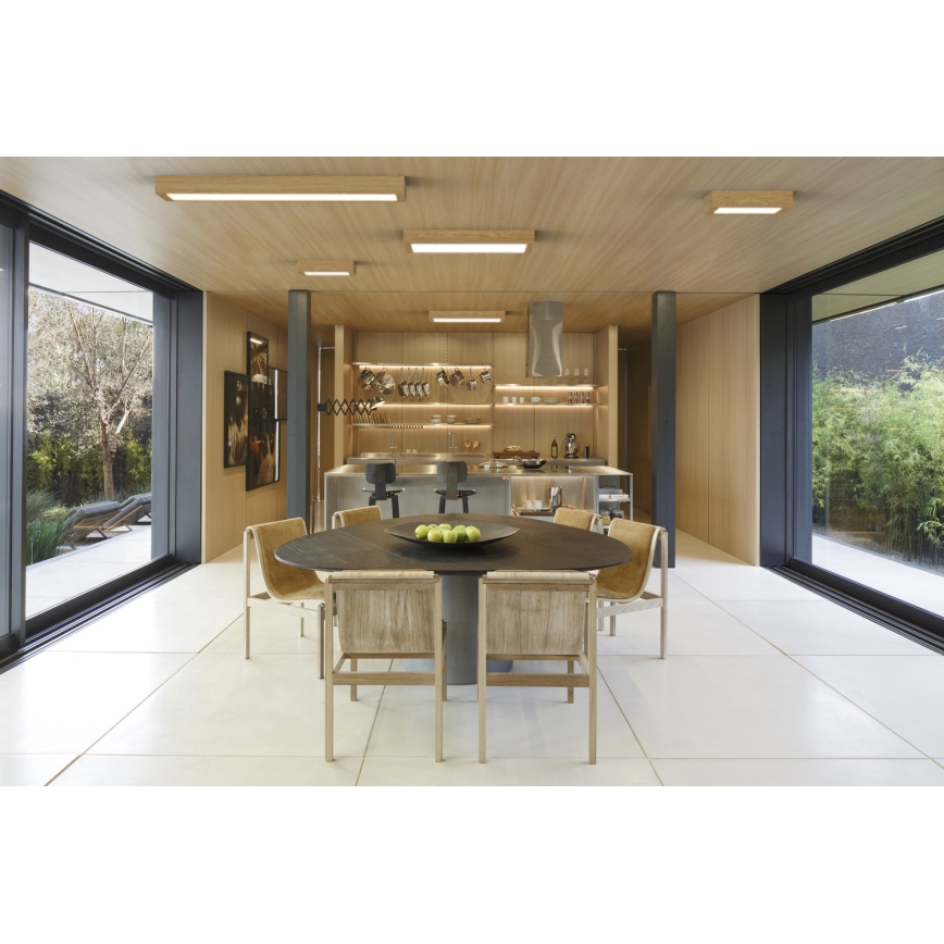 APLED - Светодиодный потолочный светильник QUADRA LED/24W/230V дуб