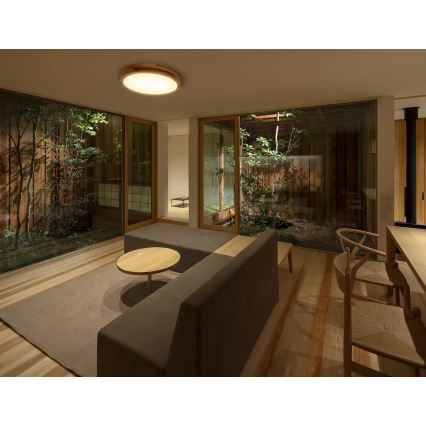 APLED - Светодиодный потолочный светильник RONDO LED/48W/230V диаметр 50 см дуб