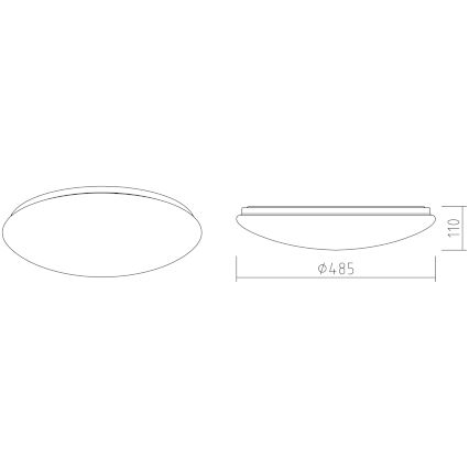 APLED - Светодиодный потолочный светильник LENS P TRICOLOR LED/36W/230V IP41 2700 - 6500K 2520 лм