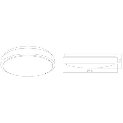 APLED - Светодиодный потолочный светильник LENS R TRICOLOR LED/24W/230V IP41 2700 - 6500K 1680 лм