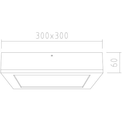 APLED - Светодиодный потолочный светильник QUADRA LED/24W/230V дуб