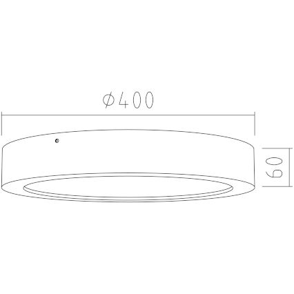 APLED - Светодиодный потолочный светильник RONDO LED/36W/230V диаметр 40 см дуб