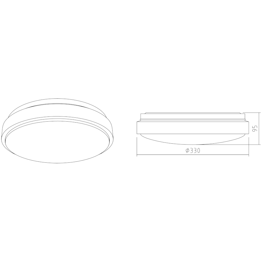 APLED - Светодиодный потолочный светильник с датчиком LENS PP TRICOLOR LED/18W/230V IP44 2700 - 6500K 1210 лм