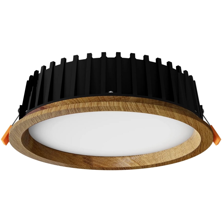 APLED - Светодиодный встроенный светильник RONDO WOODLINE LED/12W/230V 3000K диаметр 20 см дуб твердая древесина