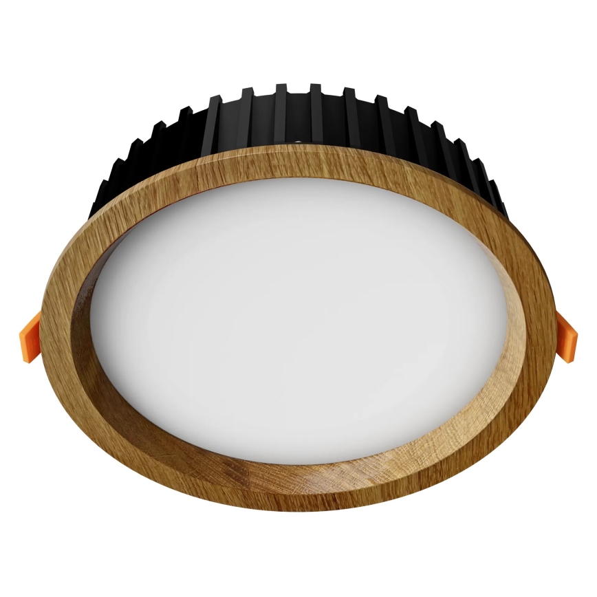 APLED - Светодиодный встроенный светильник RONDO WOODLINE LED/12W/230V 3000K диаметр 20 см дуб твердая древесина